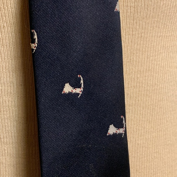 70’s VINTAGE CAPE COD MASSACHUSETTS MAP EMBROIDERED MAP NECKTIE - Picture 4 of 12
